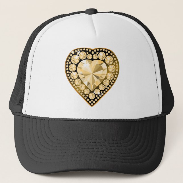 Gorra De Camionero Corazón de la Gema de Topaz (Anverso)