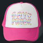 Gorra De Camionero Corazón de la gentileza del auricular del arcoiris<br><div class="desc">Personalizar este tapón genial agregando tu propio texto. Revisa mi tienda para ver más artículos que coincidan! Si lo compras,  ¡gracias! Asegúrate de compartir una foto en Instagram de ella en acción y etiquetarme @shoshannahscribbles :)</div>