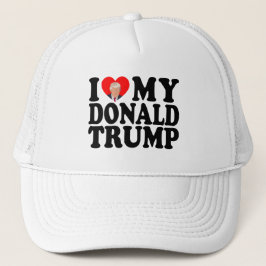 Gorra De Camionero Corazón de mi Donald Trump 47° presidente
