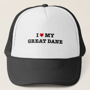 Gorra De Camionero Corazón de mi gran danés