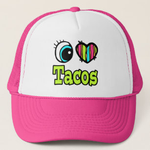 Gorra De Camionero Corazón de ojos brillante me encantan los tacos