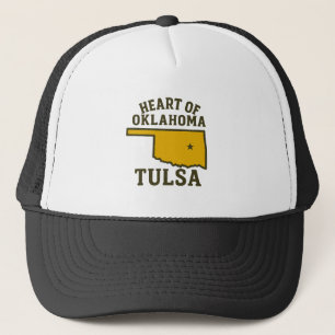 Gorra De Camionero Corazón de Oklahoma Diseño del mapa del estado d