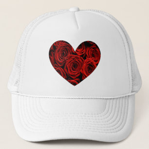 Gorra De Camionero Corazón de Rosas