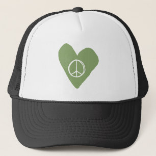 Gorra De Camionero Corazón de signo de paz
