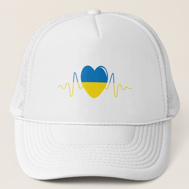 Gorra De Camionero Corazón de Ucrania (Anverso)