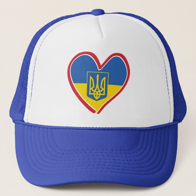 Gorra De Camionero Corazón de Ucrania (Anverso)