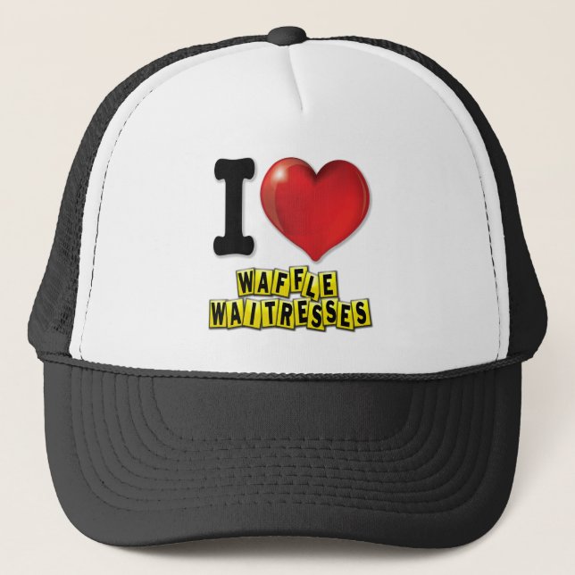 Gorra De Camionero Corazón de Waffle Waitress (Anverso)