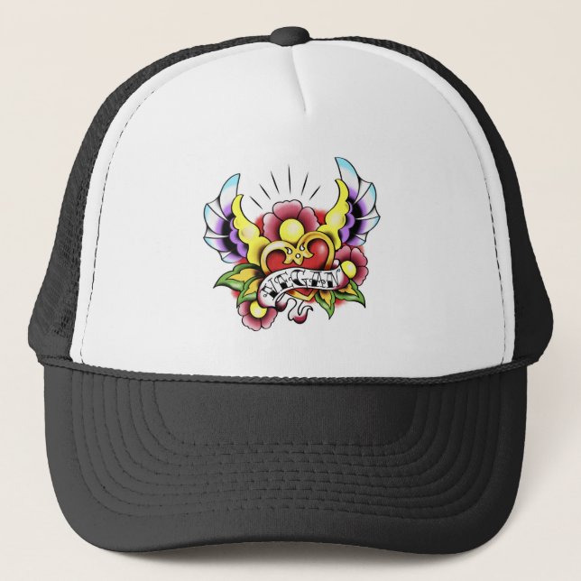 Gorra De Camionero Corazón del vegano (Anverso)