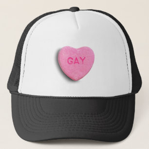Gorra De Camionero Corazón gay del caramelo