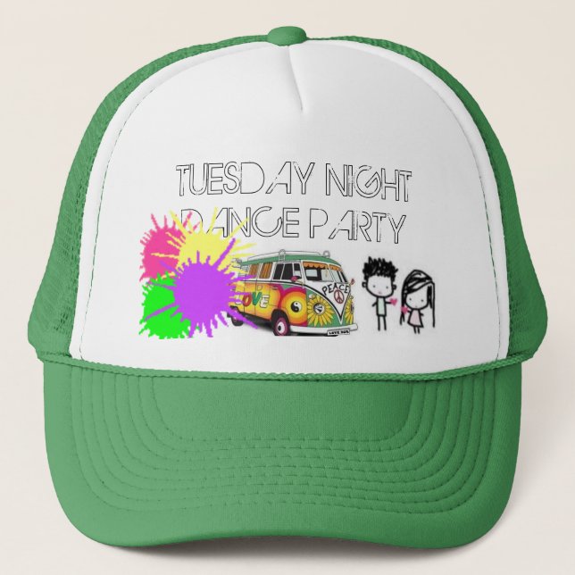 Gorra De Camionero corazón, Hippie-13, paintsplatter, MARTES NIGHTD… (Anverso)