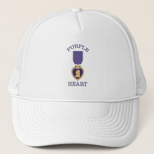 Gorra De Camionero Corazón morado (Anverso)