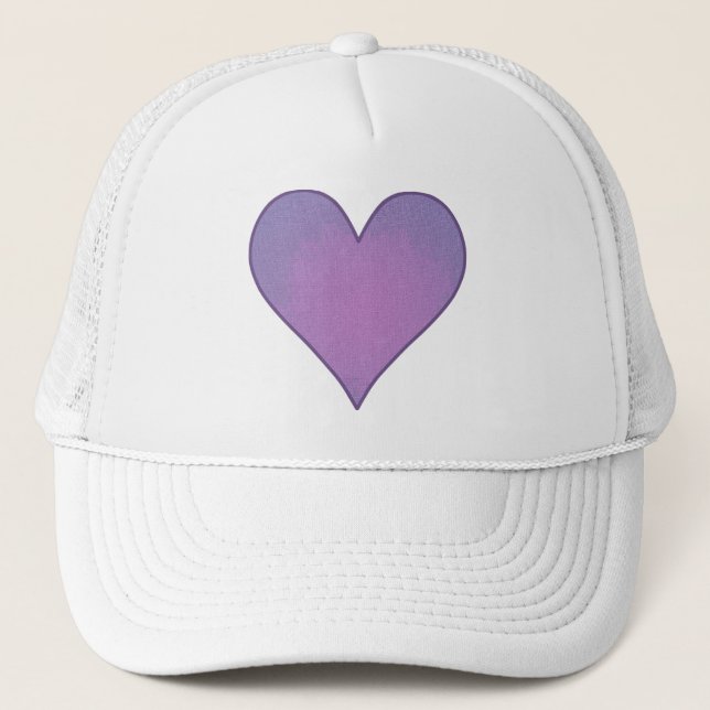 Gorra De Camionero Corazón morado (Anverso)
