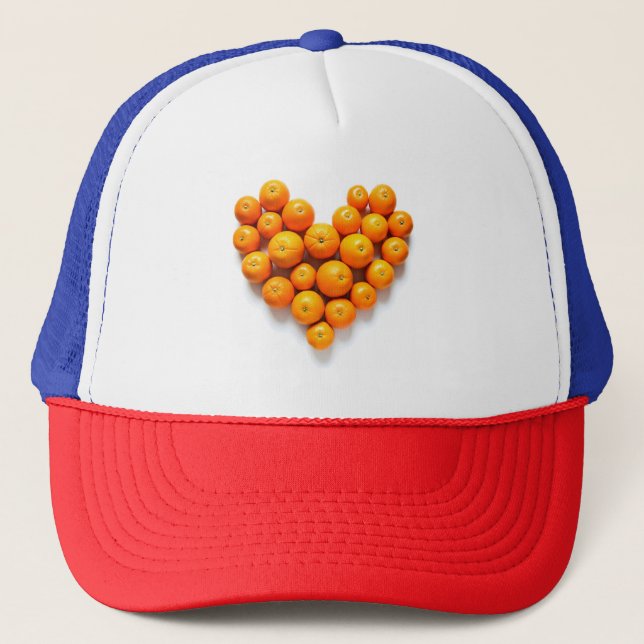 Gorra De Camionero Corazón naranja (Anverso)