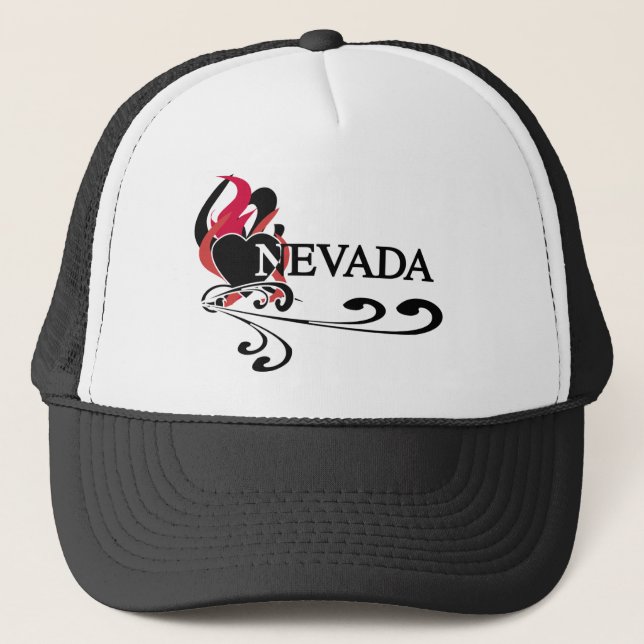 Gorra De Camionero Corazón Nevada del fuego (Anverso)