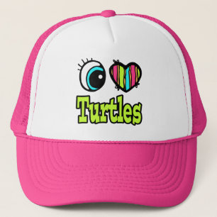 Gorra De Camionero Corazón Ojo Brillante Me Encantan Las Tortugas