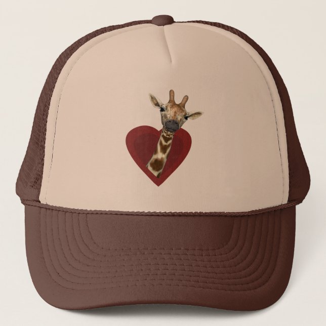 Gorra De Camionero Corazón para las jirafas (Anverso)
