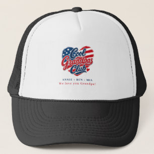 Gorra De Camionero Corazón Patriótico del Club de Abuelos Geniales Pe