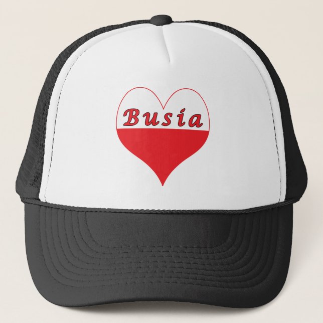 Gorra De Camionero Corazón polaco de Busia (Anverso)