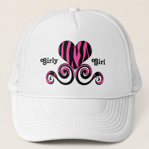 Gorra De Camionero Corazón rayado de la cebra