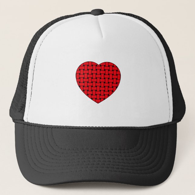 Gorra De Camionero Corazón rojo agitado (Anverso)