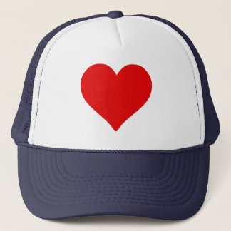 Gorra De Camionero Corazón Rojo Forma Amor Clásico Minimalismo