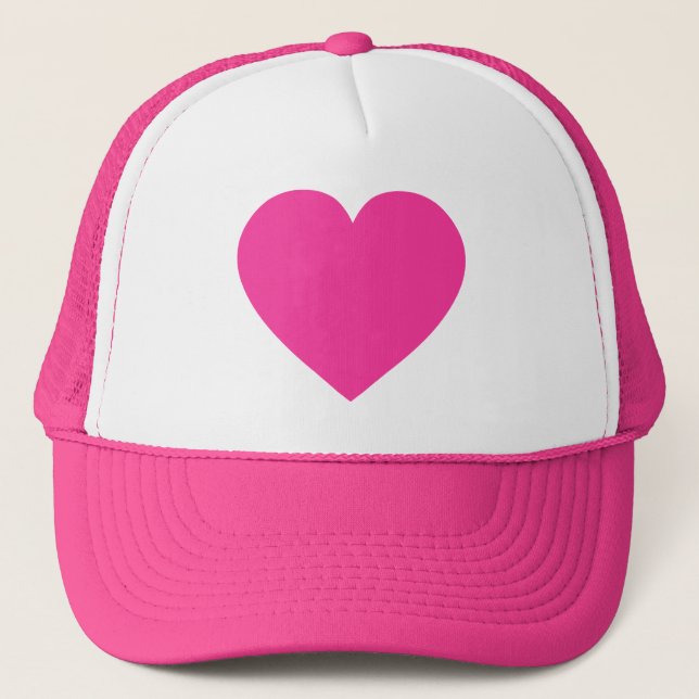 Gorra De Camionero Corazón rosa claro (Anverso)