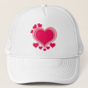 Gorra De Camionero Corazón Rosa Romántico Día de San Valentín