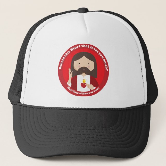 Gorra De Camionero Corazón sagrado de Jesús (Anverso)