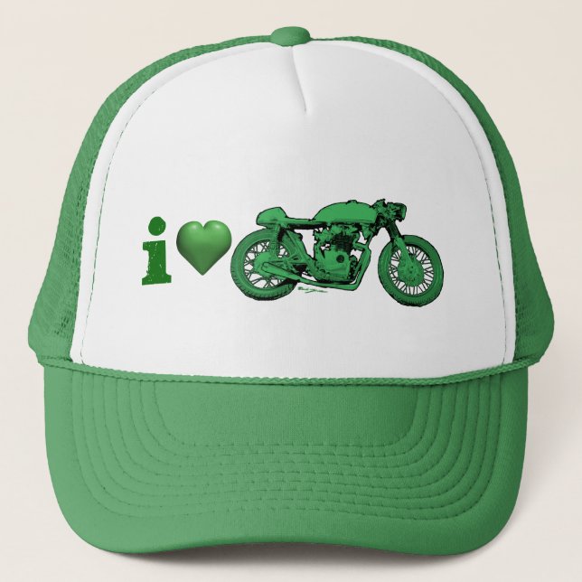 Gorra De Camionero Corazón verde - tarjeta del día de San Valentín - (Anverso)