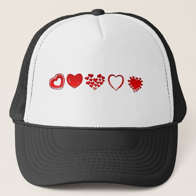 Gorra De Camionero Corazones (Anverso)