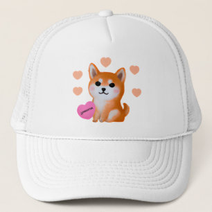 Gorra De Camionero Corazones chiba inu Para Perro Lover