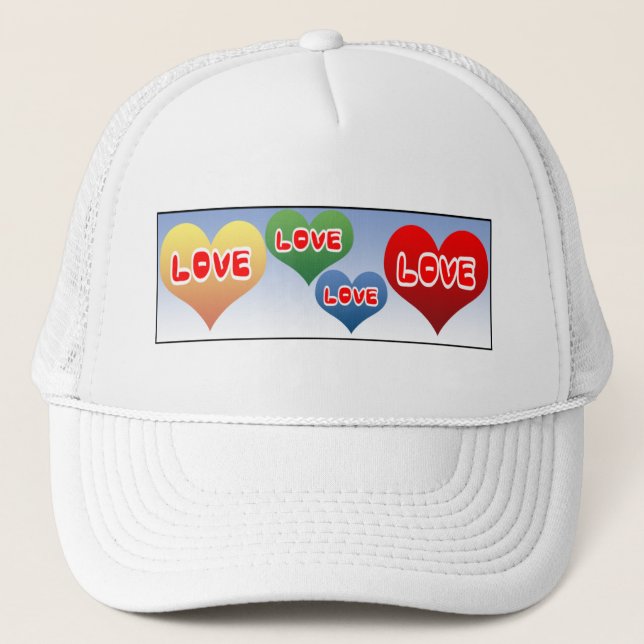 Gorra De Camionero Corazones de amor (Anverso)