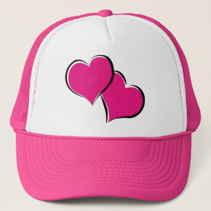 Gorra De Camionero corazones rojos superpuestos