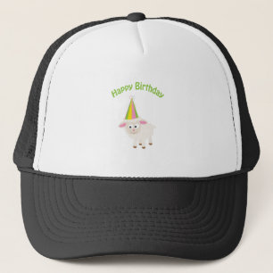 Gorra De Camionero Cordero feliz de cumpleaños