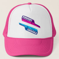 Corey Tiger 80's Keytar Retro Rosa y Azul