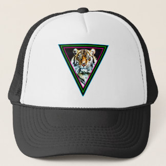 Gorra De Camionero Corey Tiger 80s Vintage Neon Triángulos Cara de Ti
