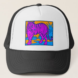 GORRA DE CAMIONERO COREY TIGER TIGRE DE JUNGLE RETRO DE LOS 80 ROSA