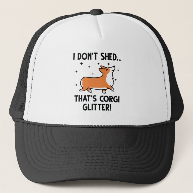 Gorra De Camionero Corgi Purpurina (Anverso)