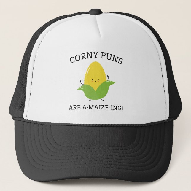 Gorra De Camionero Corny Puns (Anverso)