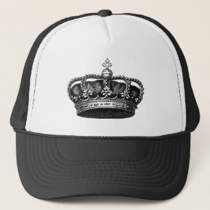 Gorra De Camionero Corona 02 del vintage - negro