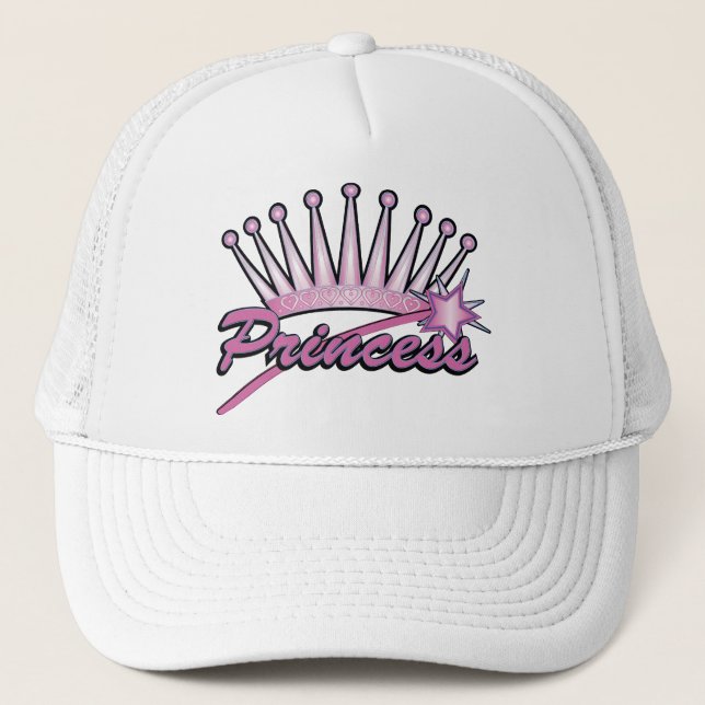 Gorra De Camionero Corona de princesas rosadas (Anverso)