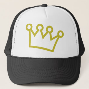 Gorra De Camionero corona del rey del oro de lujo