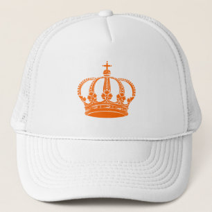 Gorra De Camionero Corona Real 02 - Naranja