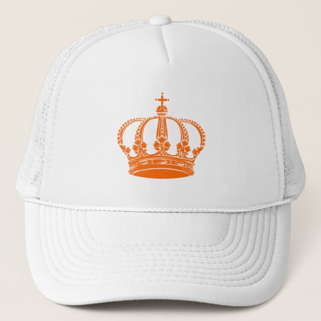 Gorra De Camionero Corona Real 02 - Naranja (Anverso)