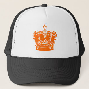 Gorra De Camionero Corona Real - Naranja