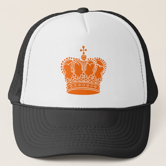 Gorra De Camionero Corona Real - Naranja (Anverso)