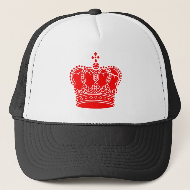 Gorra De Camionero Corona Real - Rojo (Anverso)