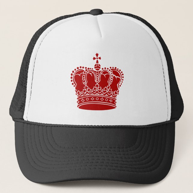 Gorra De Camionero Corona Real - Rojo Ruby (Anverso)
