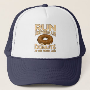 Gorra De Camionero Corre Como Si Hubieran Donuts Corriendo En Marató