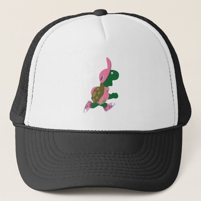 Gorra De Camionero Corredor de tortuga en PInk (Anverso)